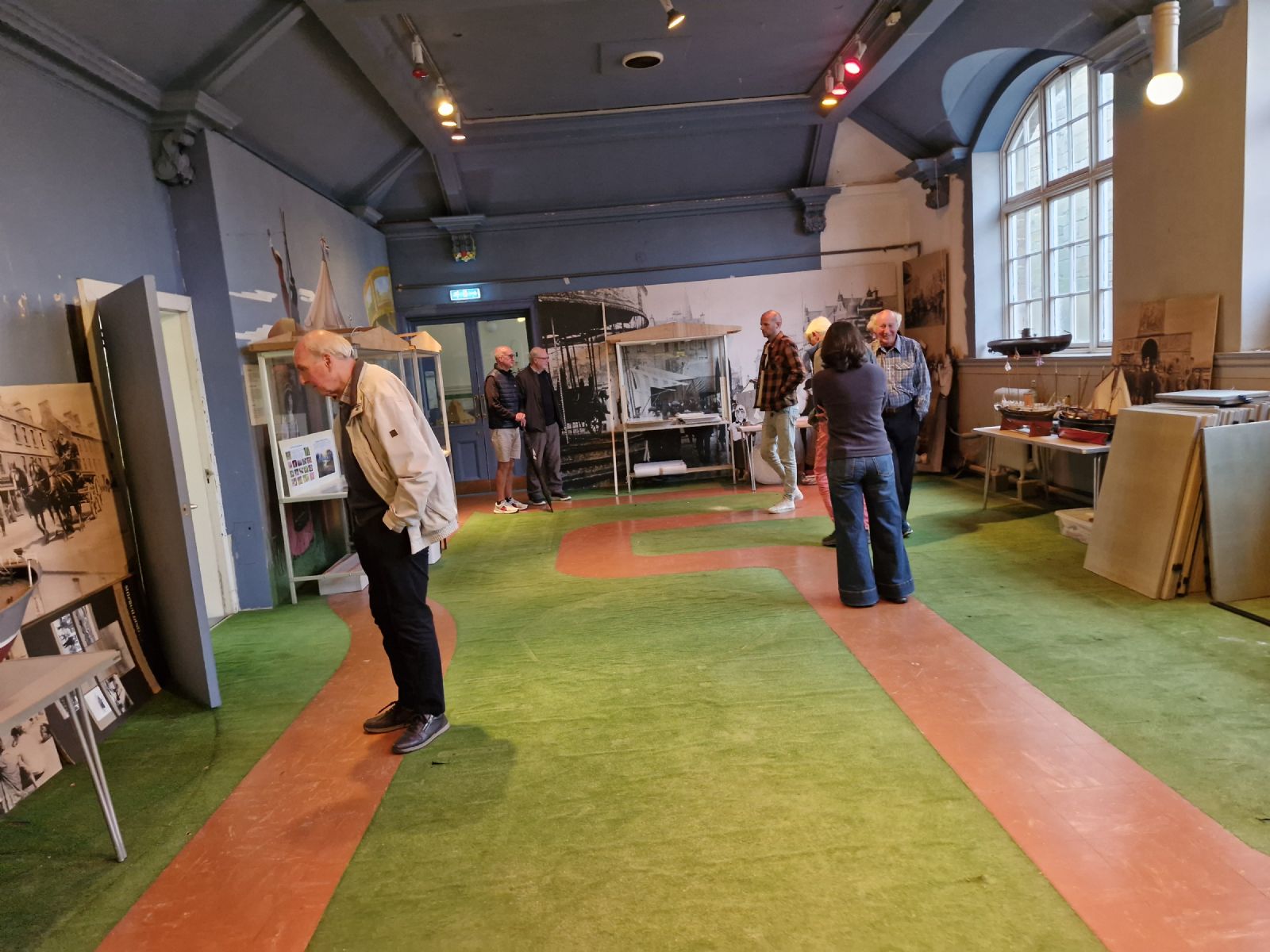 Members examine our new hall after the AGM